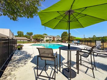 Heated pool and sundeck at three oaks apartments in troy, mi.